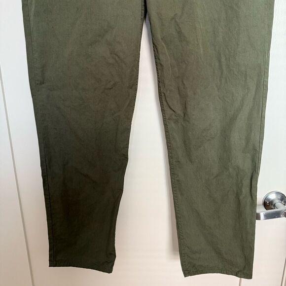 COS Pants Womens Sz 14 Army Green High Rise Tapered Straight Leg Utility Cotton - Picture 3 of 14